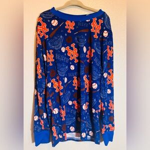 NY Mets Kids 8T Bamboo Pajama Set – Long Sleeve Baseball Print